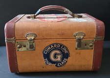 Vintage 1938 Cunard White Star Line Train Case Vanity Makeup Box Pre-WWII Travel picture