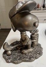 Vintage Austin Sculpture Peanuts Snoopy Statue Golf Tee Off Display Made In USA picture