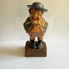 Vintage Hand Carved Wood Alpine Man Figurine 5