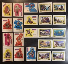 MINT TOPPS 1984 Masters of the Universe 22 Sticker Cards FULL 21 Card SET MOTU picture