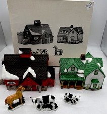 Dept 56 “Jacob Adams Farmhouse and Barn” Set of Five 6538-2 Retired 1988 picture
