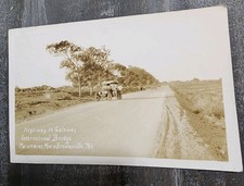 c1930s Highway to Gateway International Bridge Brownsville TX Matamoros Mex RPPC picture