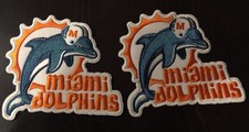 (2)-Miami Dolphins Vintage/ Retro  Embroidered Iron On Patches  4