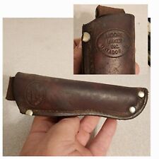 Vtg MOORE MAKER INC. MATADOR TEXAS Leather SHEATH ONLY For Fixed Blade Knife  picture