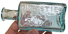 Antique CHRISTIE’S MAGNETIC FLUID Bottle Open Pontil Tooled Lip Albany NEW YORK picture