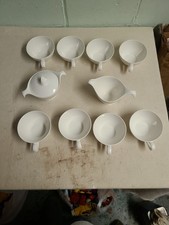 Vintage Lenox Ware Melamine Coffee Cup & Cream & Sugar Lot - White picture