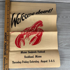 Vtg Maine Seafood Festival Newspaper Annual Rockland 1962 Events Guide Info picture