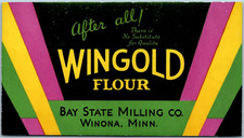 C1930s Art Deco Wingold Flour Bay State Milling Co Winona MN Advertising Blotter picture