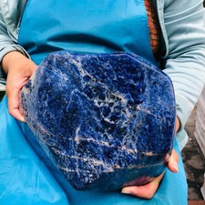 13.35LB Large Natural Blue Vein Stone Quartz Crystal Mineral Healing Sample 5896 picture