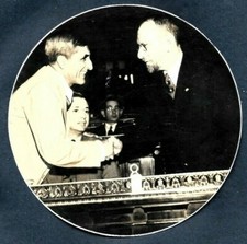 EX CUBAN PRESIDENT MARIO GARCIA MENOCAL & FRIEND CUBA 1940 ORIG VTG Photo Y 139 picture