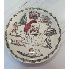 Vintage Vernon Kilns Santa Claus Christmas Plate 10.25
