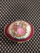 Vintage Limoges French Porcelain Egg-Shaped Trinket Box picture