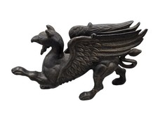 Vintage Cast Iron Griffon Gryffon Lion Eagle Mystical Creature Doorstop 15
