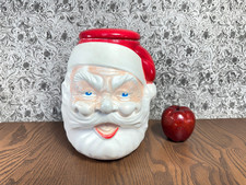 Vintage Christmas Kenly Santa Claus Blow Mold Cookie Jar MCM Mid Century HTF picture