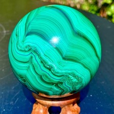 1.2LB  Natural malachite ball quartz crystal energy ball reiki healing picture