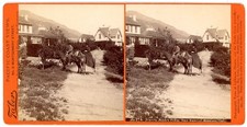 LOS ANGELES STEREOVIEW - Pasadena - Sierra Madre Villa - IW Taber 1880s RARE picture