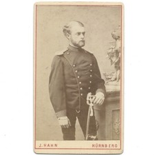 1872 Franco-Prussian War Soldier CDV Photo ID’d Wilhelm Von Faber Bavaria Sword picture