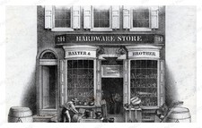 Philadelphia 1846 Baxter & Brother Hardware Store Standard Postcard picture