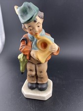 Friedel Bavaria West Germany Vintage Hand Painted Figurine Boy w/ Tuba picture