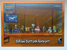 2025 Topps Chrome SpongeBob - Bikini Bottom Airport /25 Orange Chrome #149 picture