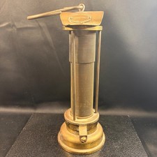 E. Thomas & Williams Cambrian Works Brass Miners Safety Lamp Aberdare Wales UK picture