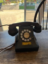 Vintage 1940s Western Electric 302 Black Bakelite Rotary Desk Phone, NJ picture