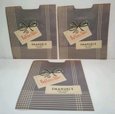 Three Vintage Emanuel's of Dover & Milford, Delaware Red Cross Shoes Paper Bags picture