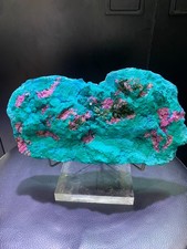 3.98lb Rare Top Natural Aurichalcite &Cobaltocalcite Quartz Crystal collect+base picture