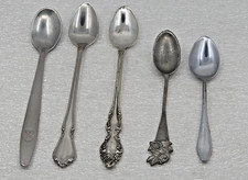 Small Demitasse/Salt/Baby Spoons 1881 Wm Rogers, Oneida, Euro Mixed Lot 5 picture