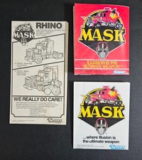 Vintage 1985 Kenner M.A.S.K. Rhino Paperwork Lot Instructions Poster Book MASK picture