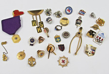 Vintage Fraternal Military Award Jewelry Lot Clubs School Olympic ++ 29 Pc picture