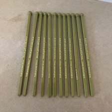 12 Vintage Plastic Swizzle Stir Sticks Green Tellamore Dew Whiskey MCM Bareware picture