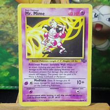 Mr. Mime Jungle Unlimited Holo Rare Missing Set Symbol 6/64 1999 picture