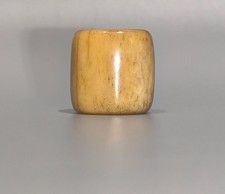 Wonderful Real Tibet 18th Century Old Buddhist Shank Bone Finger Ring Amulet picture