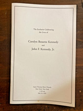 JFK Jr Carolyn Bessette Kennedy Memorial Service Program 1999 St Thomas More picture