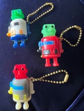Three Vintage Take Apart Robot Keychain Dexterity Puzzles picture