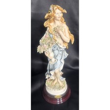 Giuseppe Armani Florence Figurine 1992 Spring Woman with Roses Italy 12.5