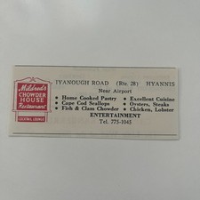 Mildred's Chowder House Restaurant Cocktail Hyannis 1967 Cape Cod Ad TAJ6-S33 picture