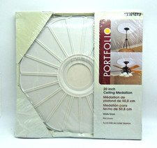 Ceiling Medallion, 20 Inch OD, by Portfolio, White Finish - New picture