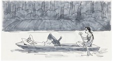Disney Pocahontas Original Storyboard Art Jorgen Klubien Early John Smith 1995 picture