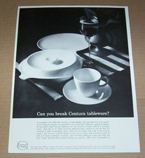 1964 print ad -Centura Tableware dinnerware Corning Glass Works advertising page picture