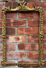 C1890 Victorian Gold Gilded Ornate English Picture Frame. Print. Antique Mirror picture