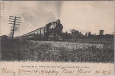 Erie Railroad Train No 6 Steam Locomotive Rochester New York NY 1905 Postcard picture