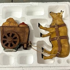 Thomas Kinkade Nature's Nurture Merchant Cart Loyal Ox Resin Figurine 2005 COA picture