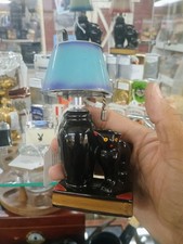 Vintage 1940's To 1950's Evanus Black Cat Table Lighter Enamel Lamp Shade picture