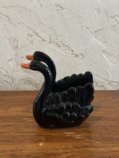 Vintage Boston Warehouse Black Swan Ceramic Napkin Holder  picture