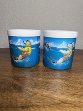 Vintage Lifoam The Fridge Freezable Gel Can Cooler Koozie Pair Polar Bear Skiing picture