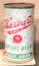 1949 HARVARD EXPORT FULLY AGED  FLAT TOP BEER CAN HARVARD  LOWELL MASS IRTP picture