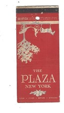 The PLAZA - New York Matchcover picture