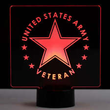 Army Veteran - LED Illuminated Patriotic Backlit Sign picture